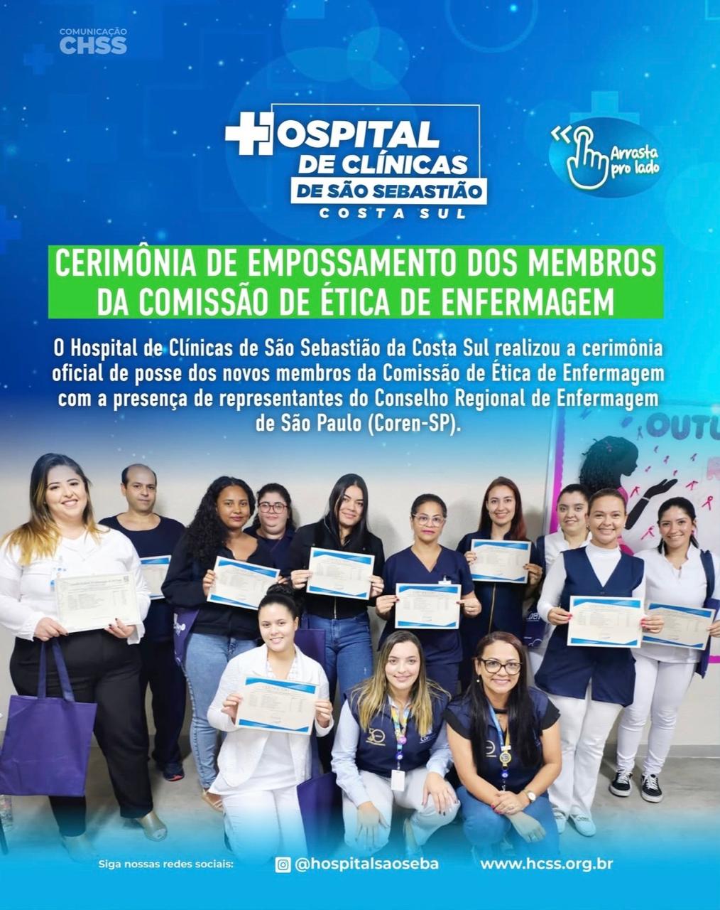 Empossamento membros comissao ética de enfermagem