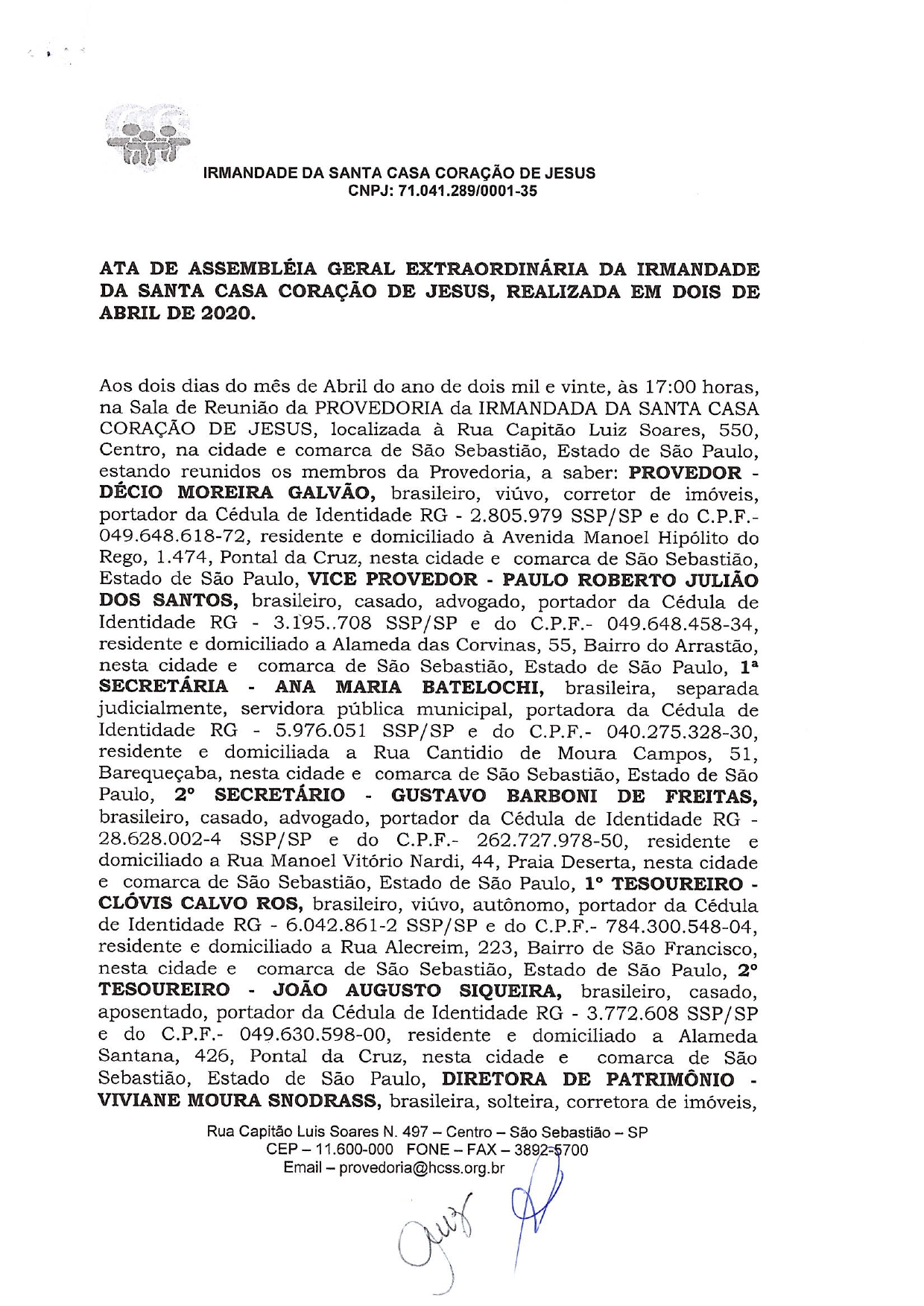 Ata da Irmandade